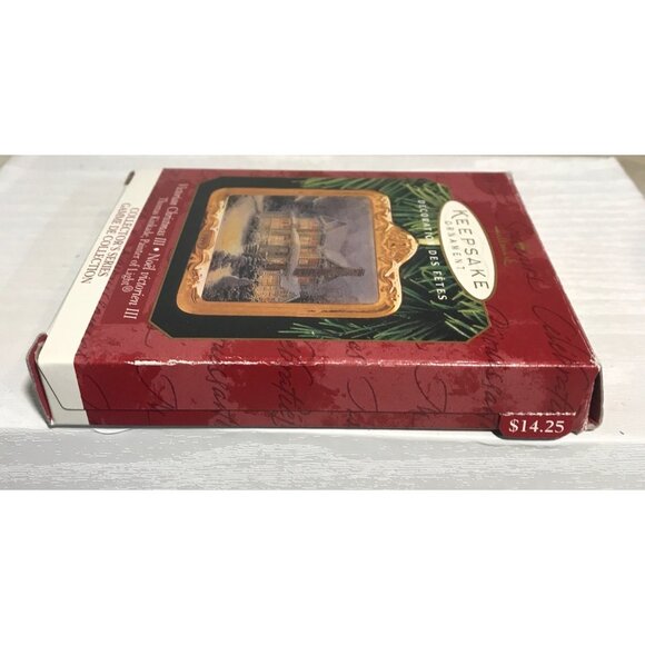 Thomas Kinkade Keepsake Ornament 1999 Victorian Christmas III Collectors Ceramic - Picture 6 of 9